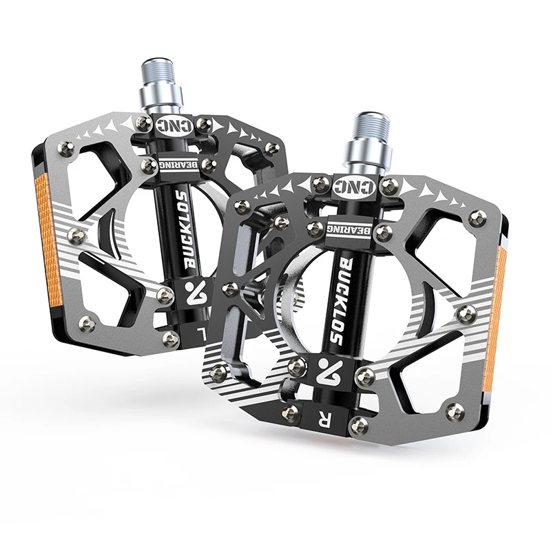 BUCKLOS Bicycle Pedal CNC Aluminium Non-Slip MTB Pedals Ultralight Mountain Bike Cycling Sealed Bearing Pedals Cycling Parts