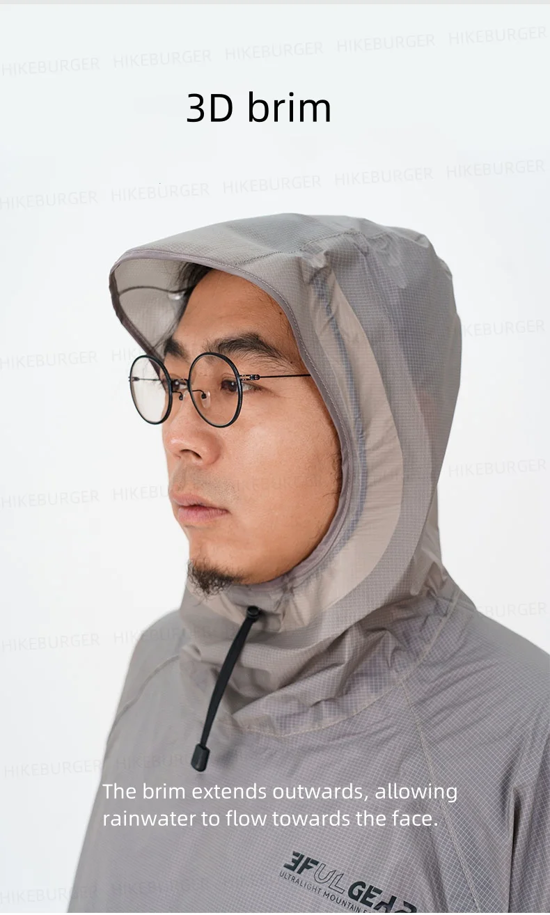 3F UL GEAR QingSuo Spilt Rain Poncho Outdoor Ultralight Sleeve Rain Coats 15D Nylon Waterproof Hiking Cycling Mountaineering
