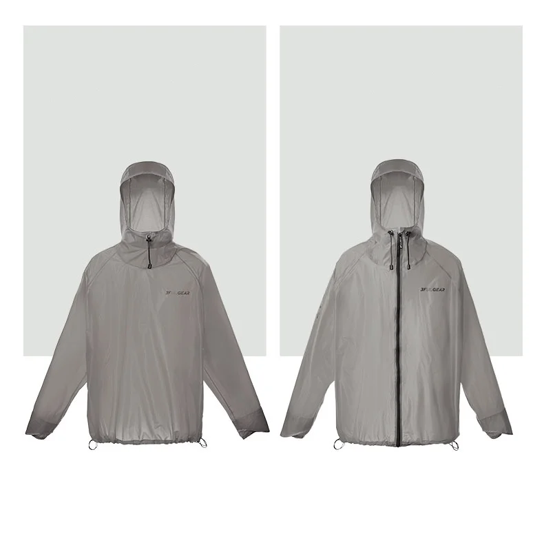 3F UL GEAR QingSuo Spilt Rain Poncho Outdoor Ultralight Sleeve Rain Coats 15D Nylon Waterproof Hiking Cycling Mountaineering