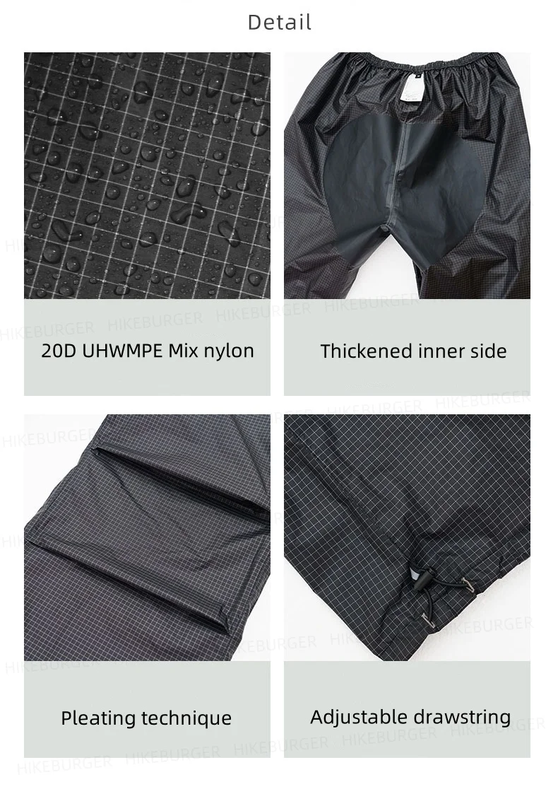 3F UL GEAR QingSuo Spilt Rain Poncho Outdoor Ultralight Sleeve Rain Coats 15D Nylon Waterproof Hiking Cycling Mountaineering