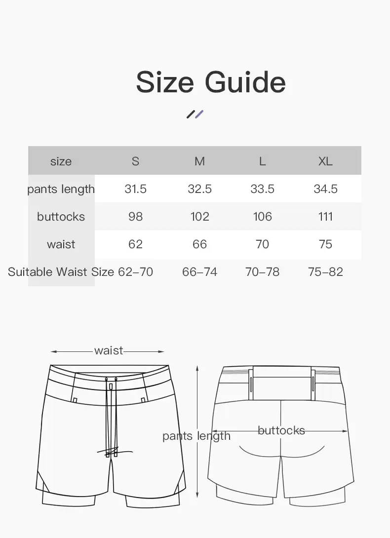 AONIJIE FW6257 Women's Shorts Trail Running Waist Bag Pants Breathable Lightweight Extended Liner for Outdoor Hiking Fitness