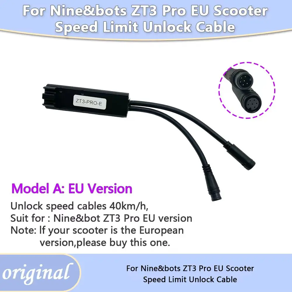 Electric Scooter Parts For Ninebots ZT3 Pro EU DE Version Speed Limit Unlock Cable Max 40kmh Quick Release Controller Accessory