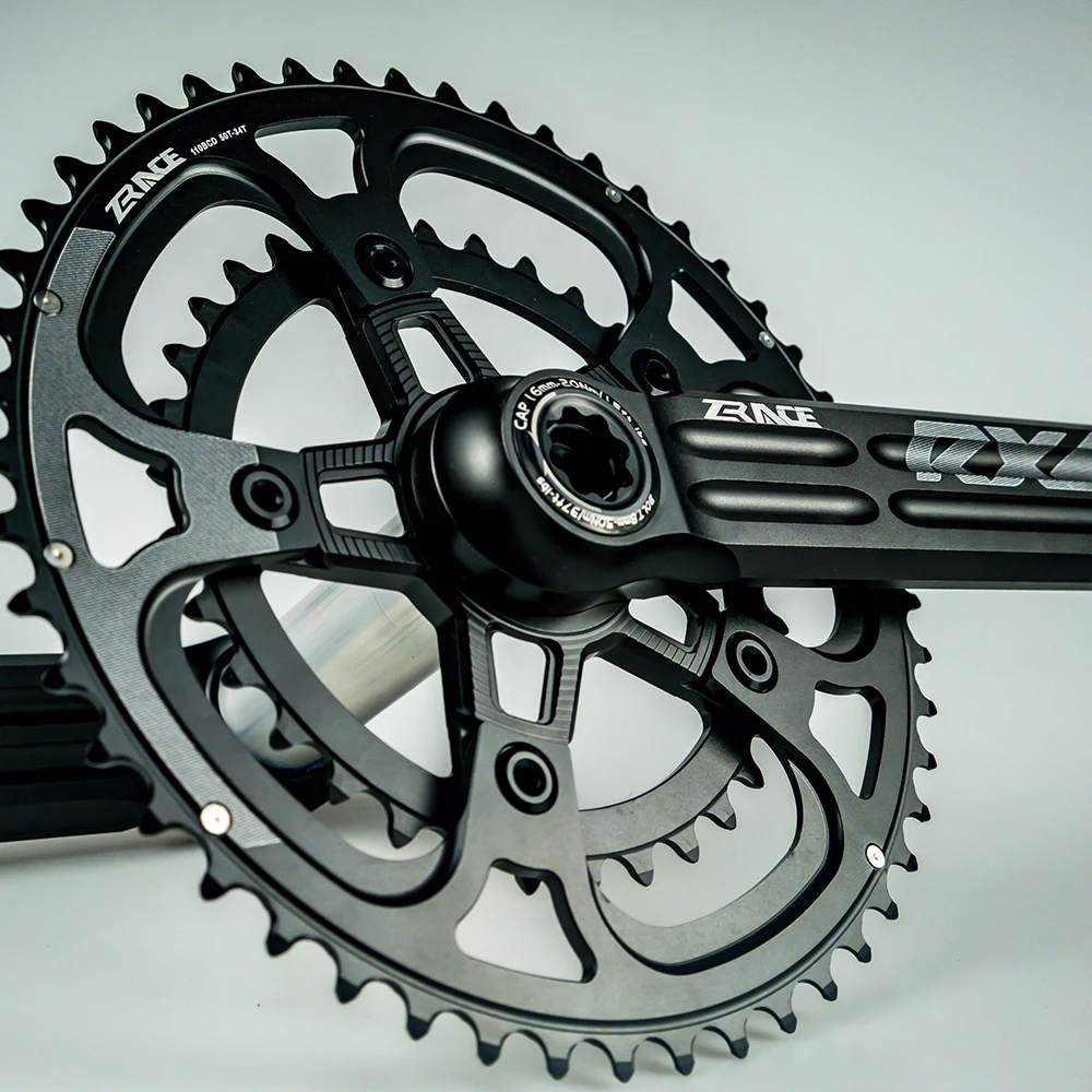 ZRACE RX Road Crankset Features High-Strength Hollow Aluminum Alloy Crank. Compatible with 2x10/2x11/2x12-Speed Drivetrains. Ava