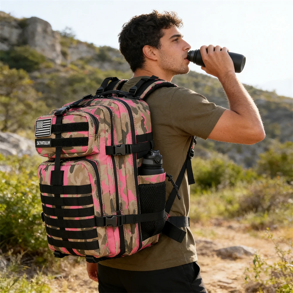 45L Tactical Backpack 3P Bag 3 Days Assault Outdoor Backpack Waterproof Climbing Rucksack Camping Hiking Hunting Mochila Bag