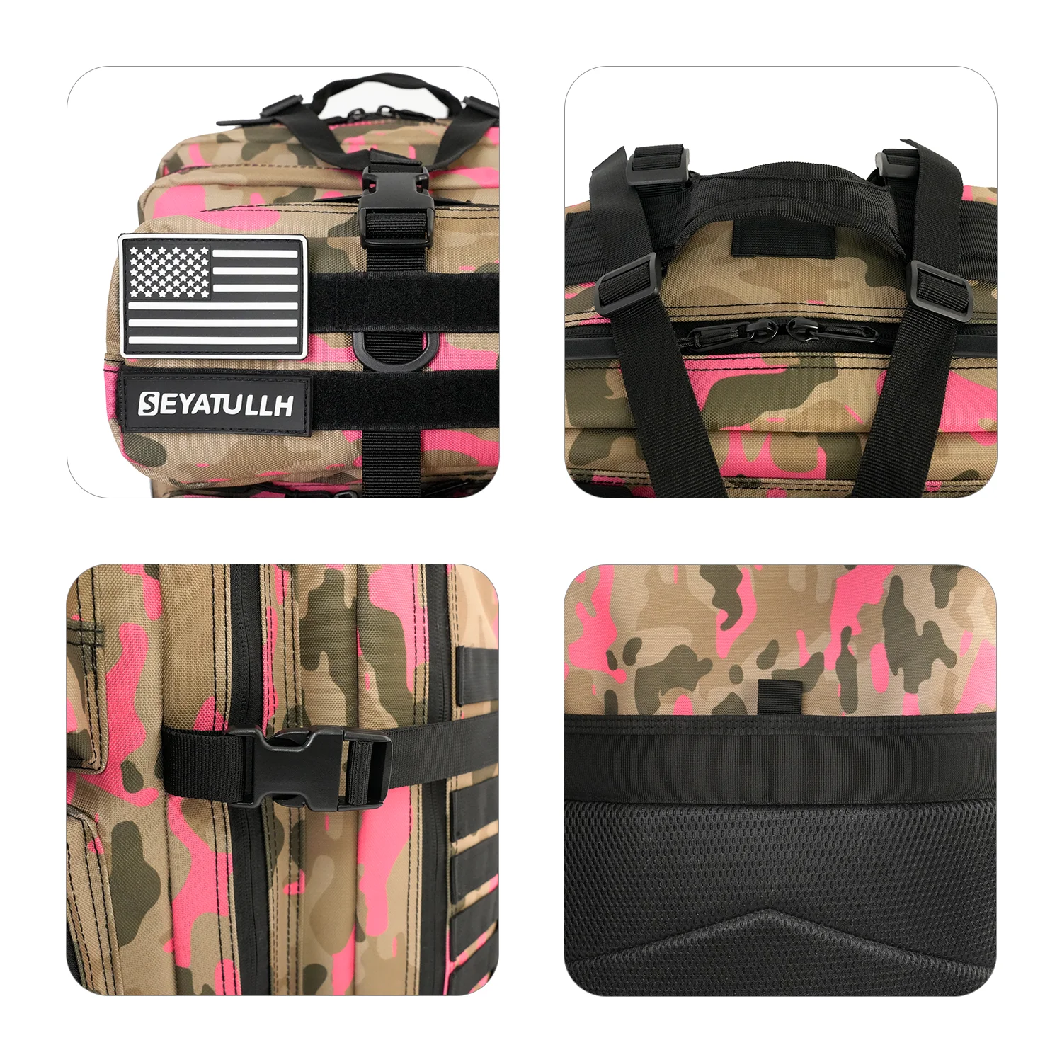 45L Tactical Backpack 3P Bag 3 Days Assault Outdoor Backpack Waterproof Climbing Rucksack Camping Hiking Hunting Mochila Bag