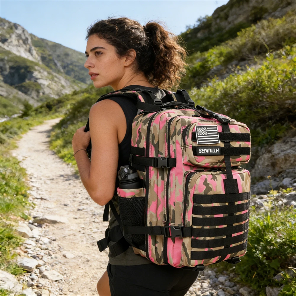 45L Tactical Backpack 3P Bag 3 Days Assault Outdoor Backpack Waterproof Climbing Rucksack Camping Hiking Hunting Mochila Bag