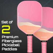 Joysent Fiberglass Pickleball Paddle Set 13mm Honeycomb Core For Men Women Beginners With 2 Rackets 4 Balls And 2 Sweatbands