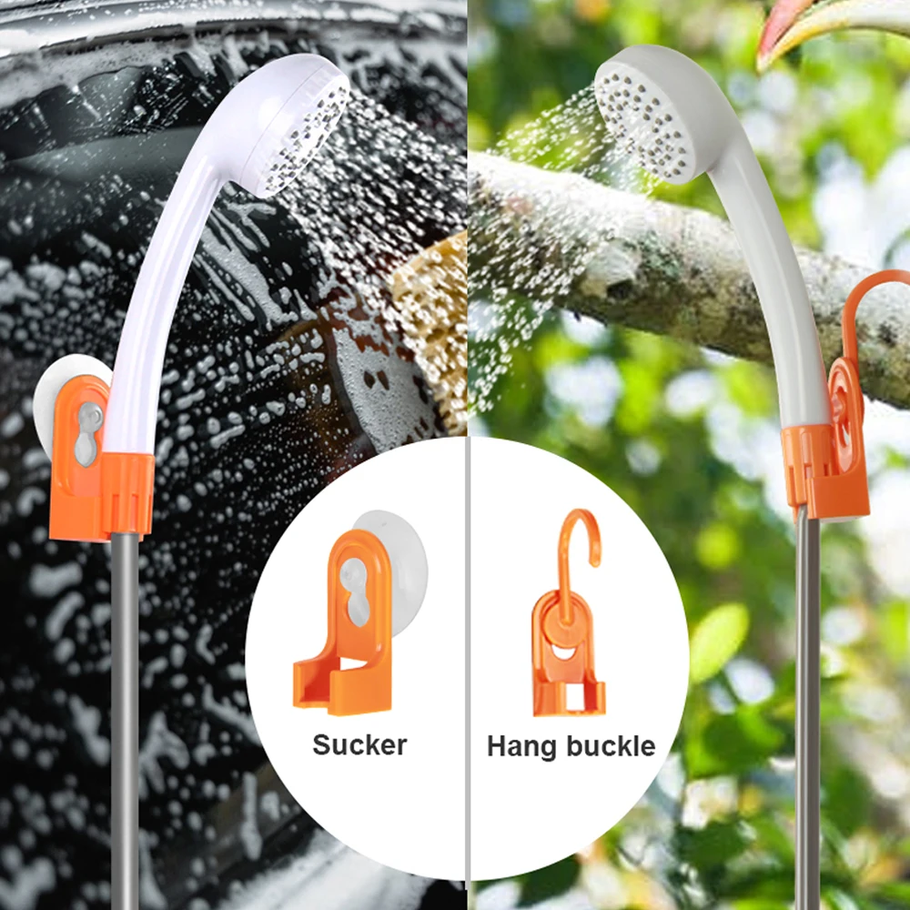 Portable Electric Camping Shower Rechargeable Waterproof Shower Pump For Outdoor Hiking Swimming Climbing Pet Car Clean