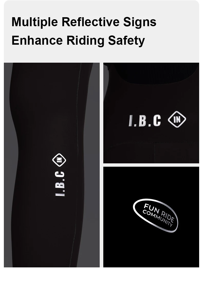 INBIKE Fleece Road Bike Bib Pants for Men Winter Thermal Cycling Bibs Windproof Biking Bicycle Pants MTB Cycling Clothing Man