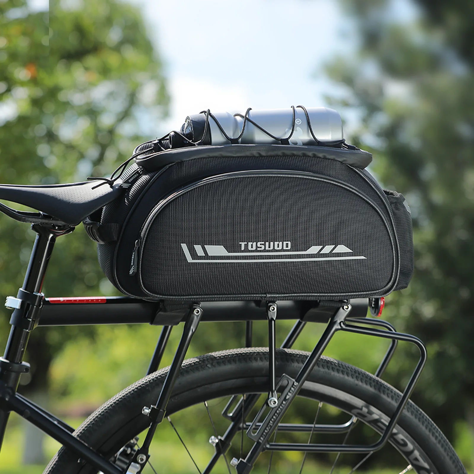 TOSUOD Bicycle Rear Pannier Bag Outdoor Waterproof Bicycle Bag 13L Large Capacity Mountain Bike Bag Bike Accessories