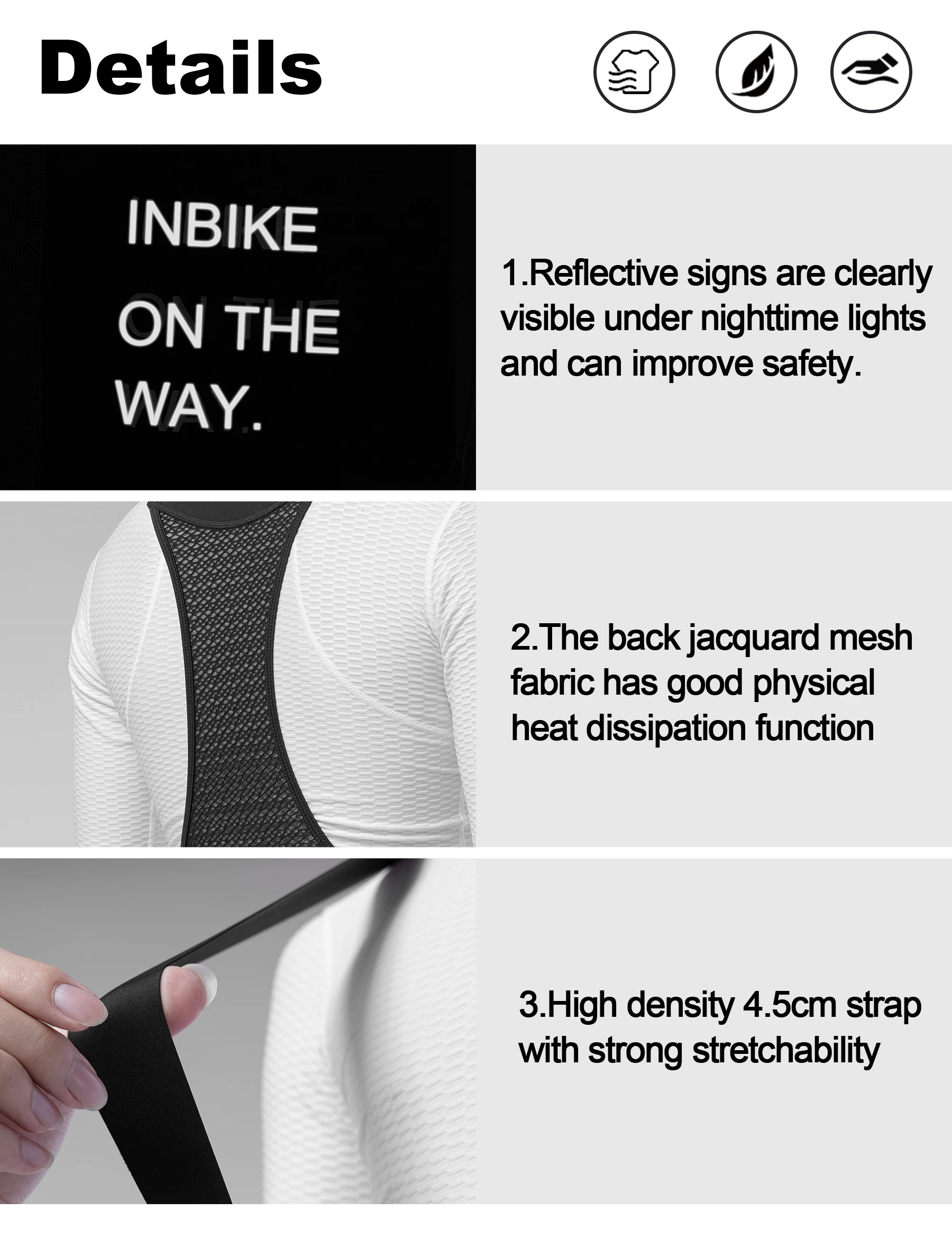 INBIKE Men's Cycling Set Long Sleeve Jersey Bib Pants Quick-Dry Road Bike Suit with Pockets Spring Autumn Cycling Clothing Man