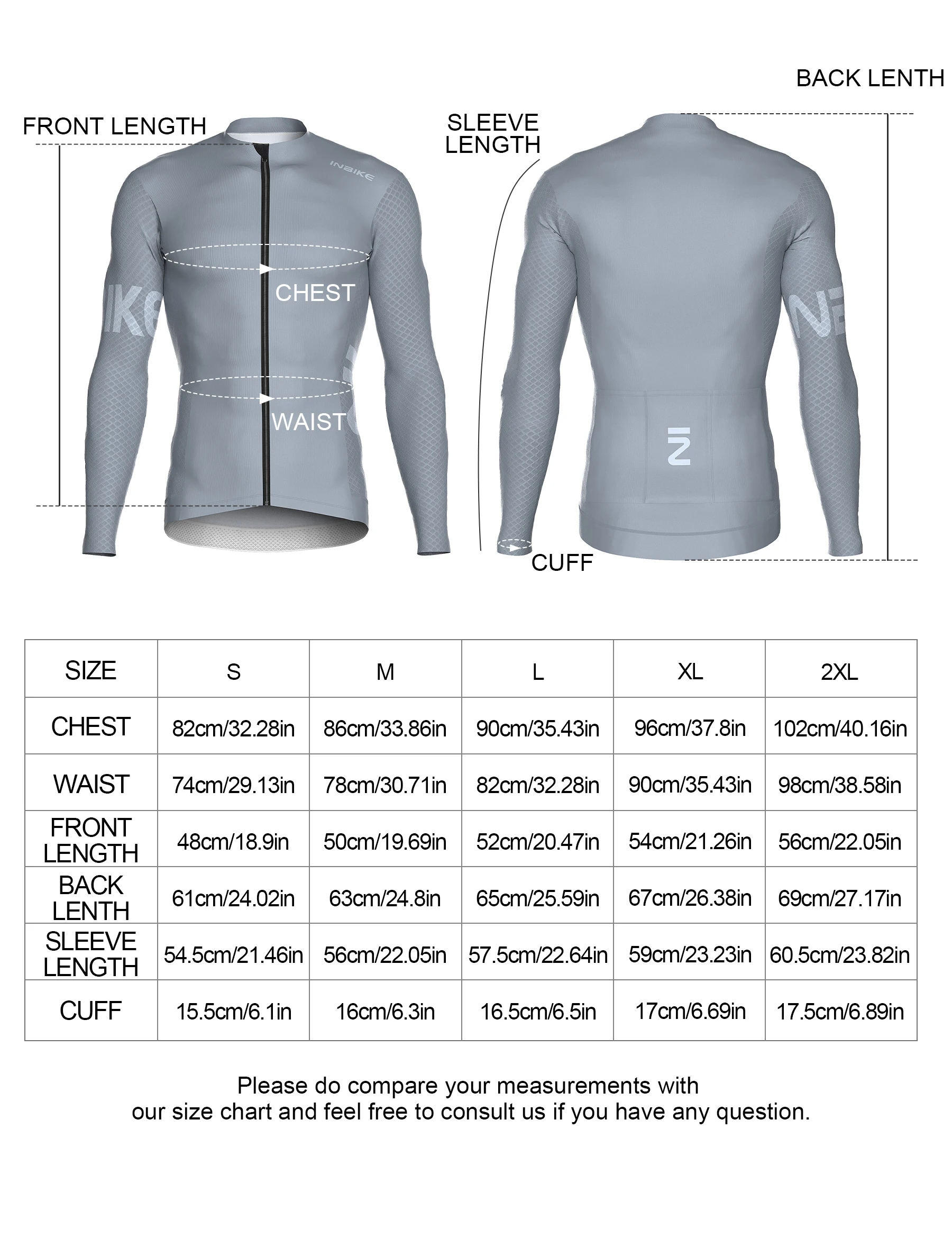 INBIKE Men's Cycling Set Long Sleeve Jersey Bib Pants Quick-Dry Road Bike Suit with Pockets Spring Autumn Cycling Clothing Man