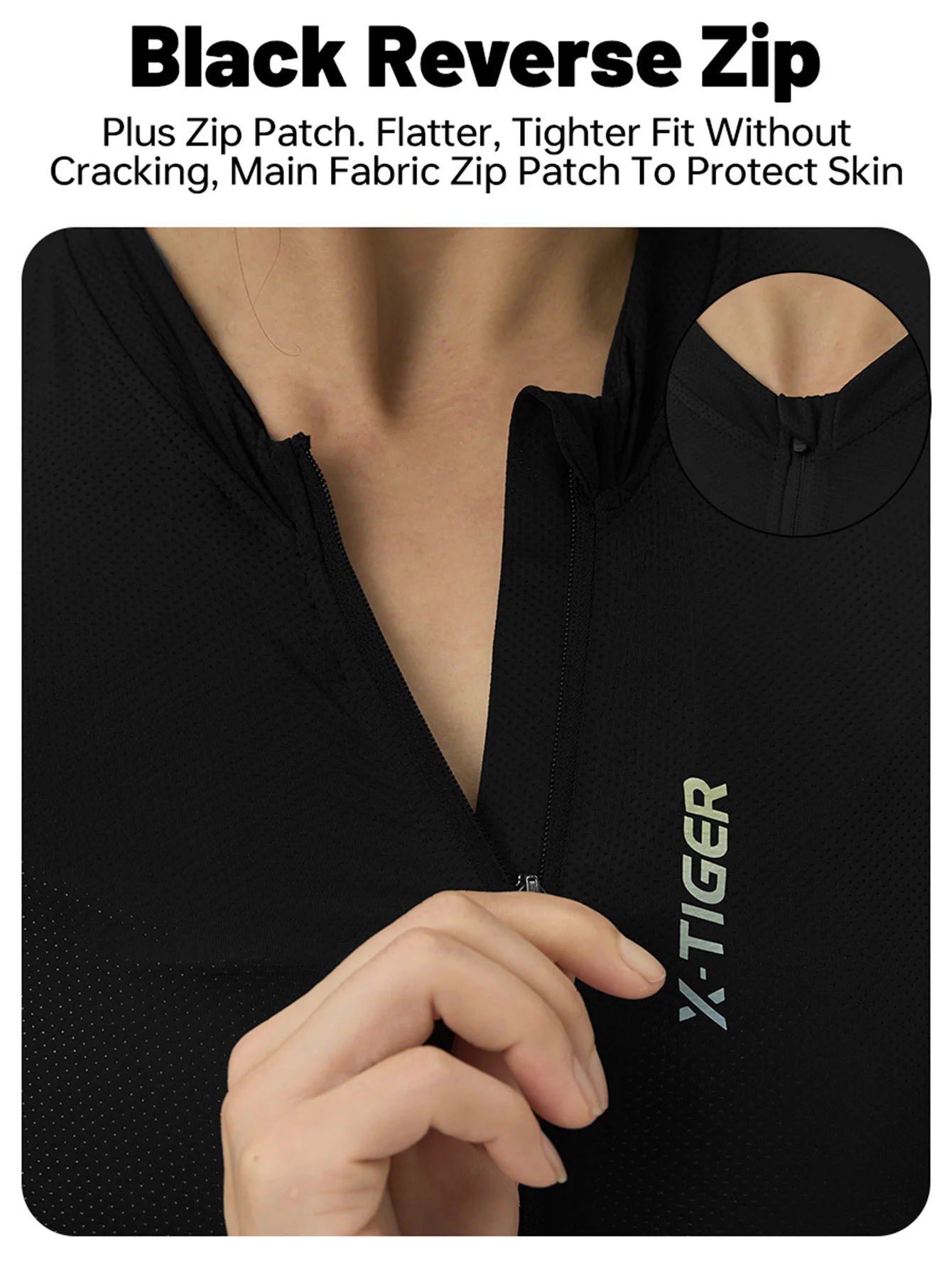 X-TIGER Women Cycling Jersey Breathable MTB Road Bike Short Sleeve Summer UPF50+ UV Protection Black White Bicycle Clothing