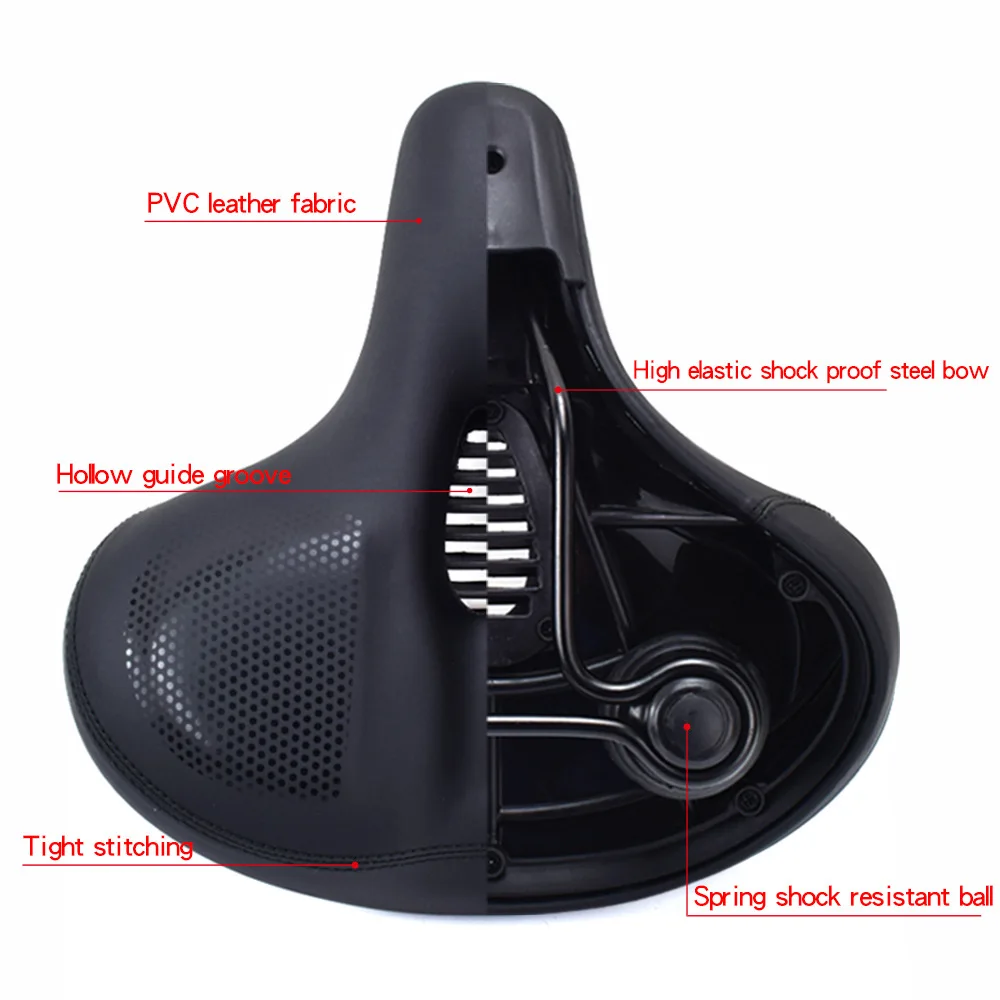 Bicycle Seats for Comfort Men  Women Oversized & Extra Soft Padded Bike Seat Cushion Comfortable Large Bike Saddle Mountain