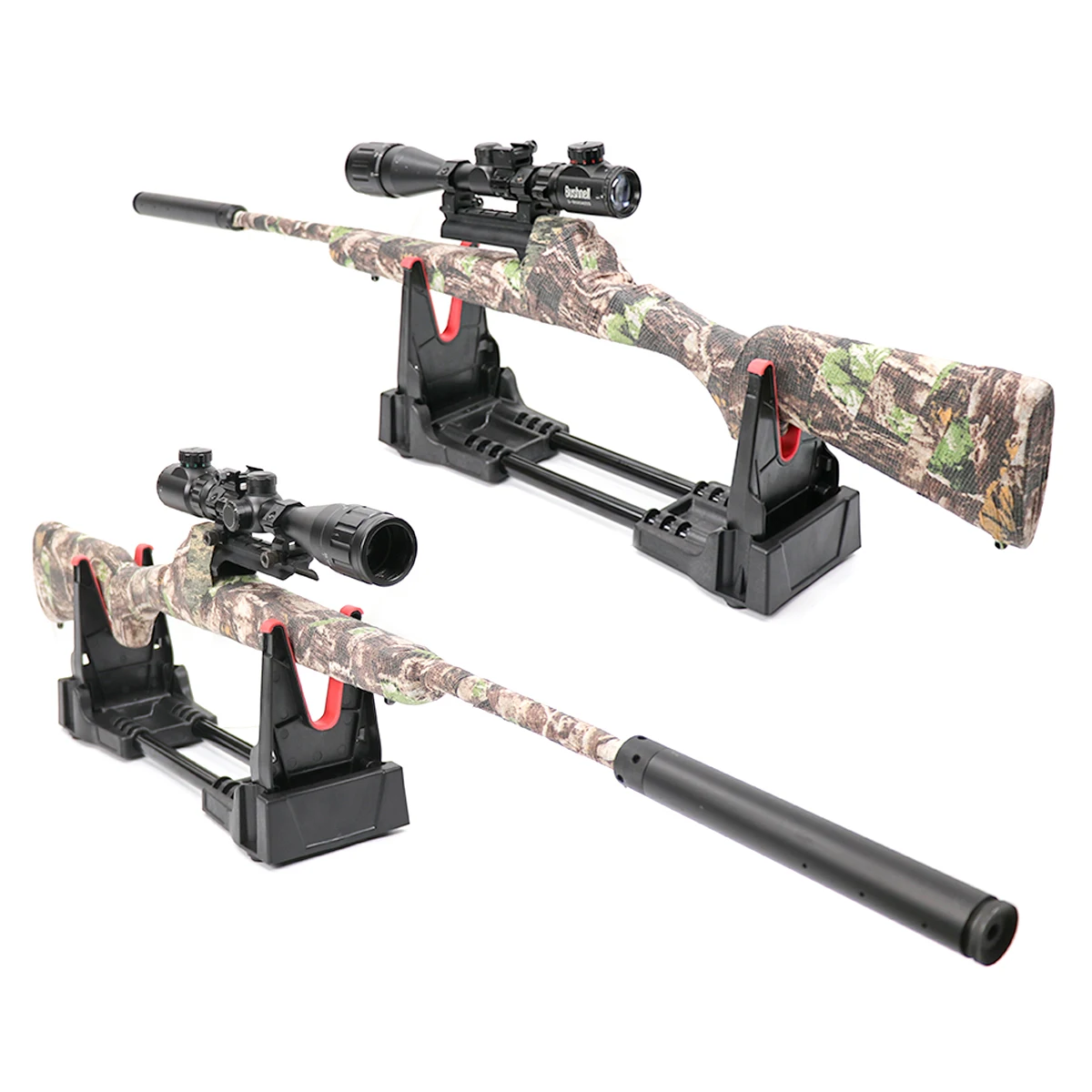 Tactical H-Shaped Rifle Rest Airsoft Display Compact Range Storage Gun Rack Holder Bench Rest for Maintenance And Clean