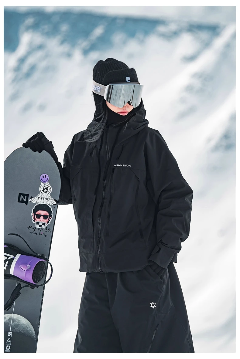 John Snow 2026 Unisex American Style Snowboard Jacket Professional Waterproof Windproof Thermal Winter Ski Coat for Men & Women