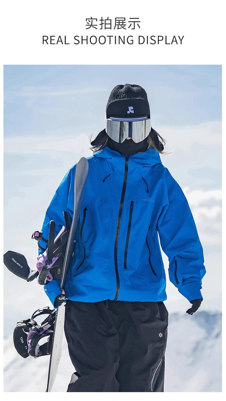 John Snow 2026 Unisex American Style Snowboard Jacket Professional Waterproof Windproof Thermal Winter Ski Coat for Men & Women