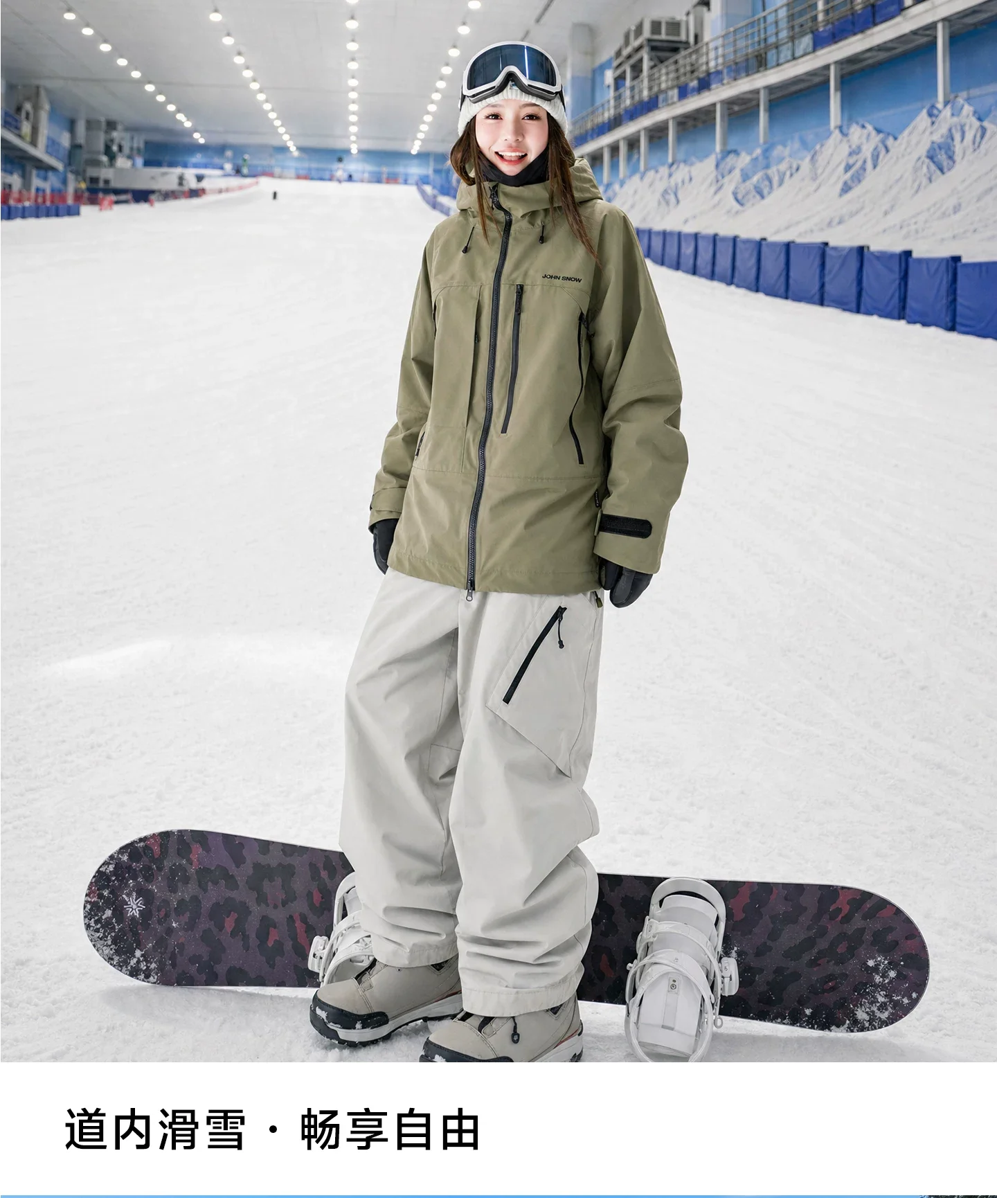 John Snow 2026 Unisex American Style Snowboard Jacket Professional Waterproof Windproof Thermal Winter Ski Coat for Men & Women