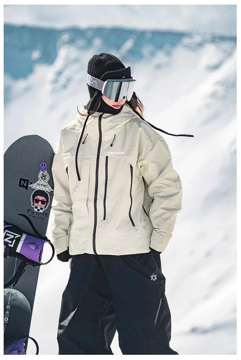 John Snow 2026 Unisex American Style Snowboard Jacket Professional Waterproof Windproof Thermal Winter Ski Coat for Men & Women