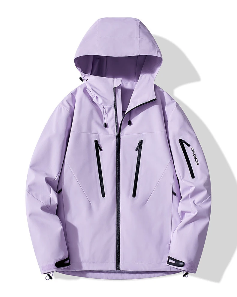JNLN Unisex Rain Coat Hiking Camping Trekking Mountaineering Waterproof Jackets Men Women Outdoor Sporty Windproof Windbreaker