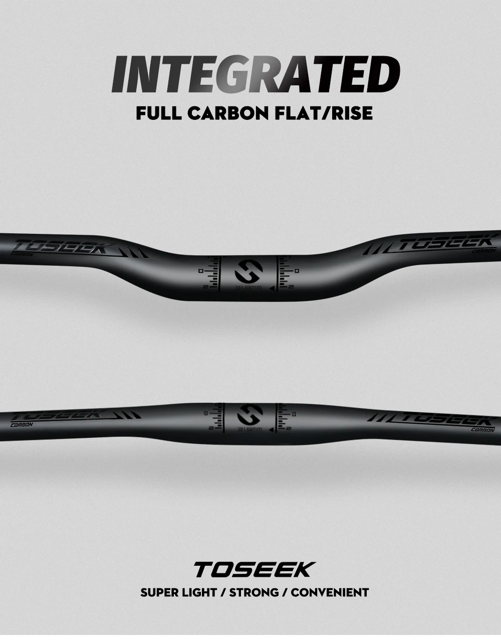 TOSEEK Mtb Carbon Handlebar Bicycle Handlebar 31.8*580-720/740/760mm Matt Black Handlebars For Mountain Bike Accessories