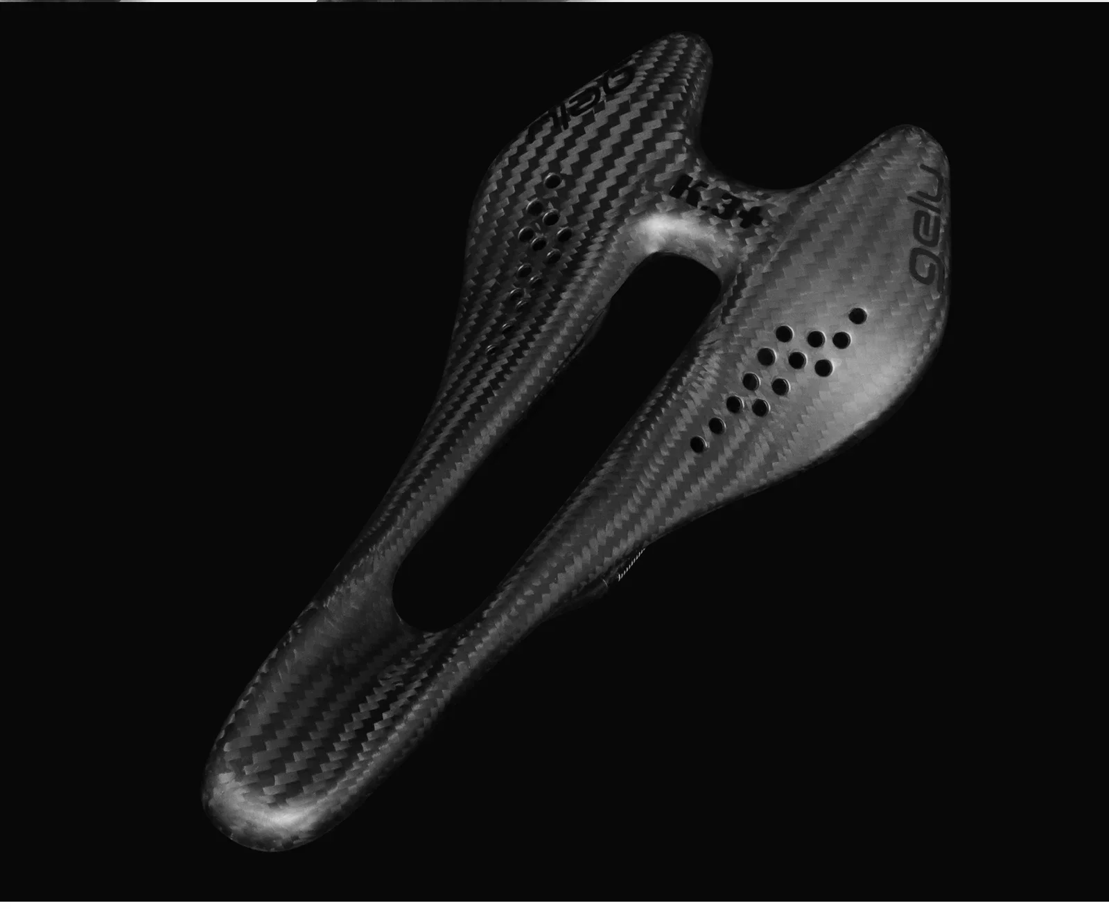Gelu 55g Ultra-light Full Carbon Fiber Bicycle Saddle - Hollow, Breathable, Ergonomic for MTB & Highway Bikes
