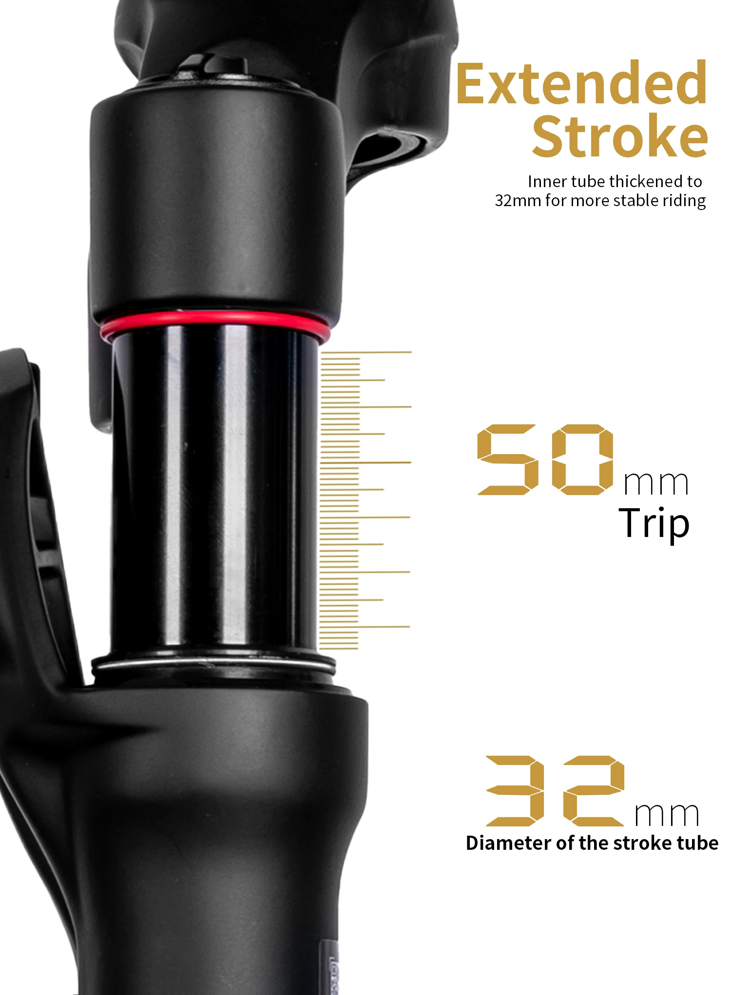ZOOM 50mm Gravel Bike Road-bike Shock Air Suspension Fork Lockout, and Rebound Damping on Your