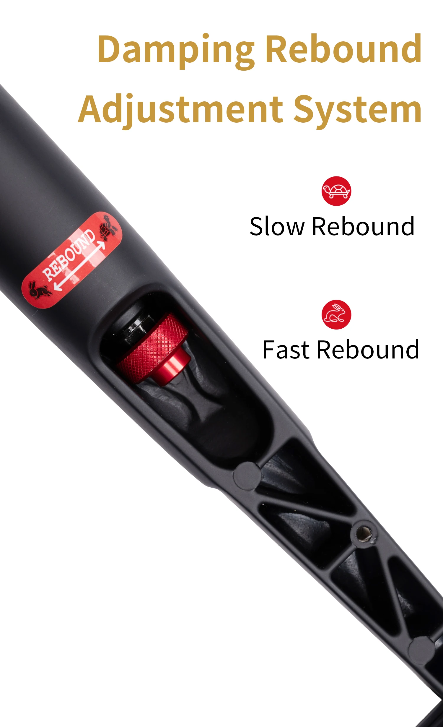 ZOOM 50mm Gravel Bike Road-bike Shock Air Suspension Fork Lockout, and Rebound Damping on Your