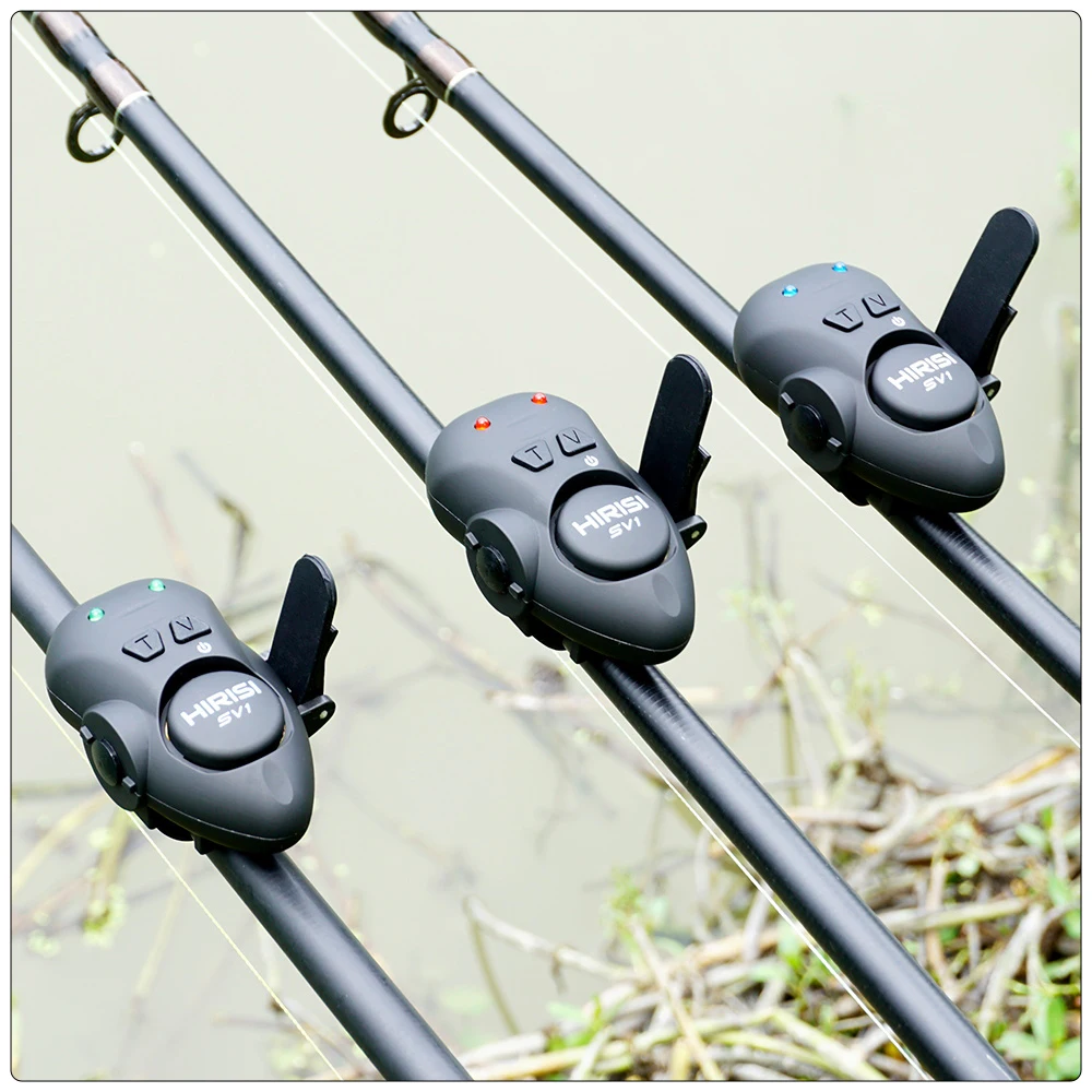 Hirisi Fishing Bait Alarm Set With Portable Case Luminous Fishing Bite Indicator Carp SV1 Fising Accessories