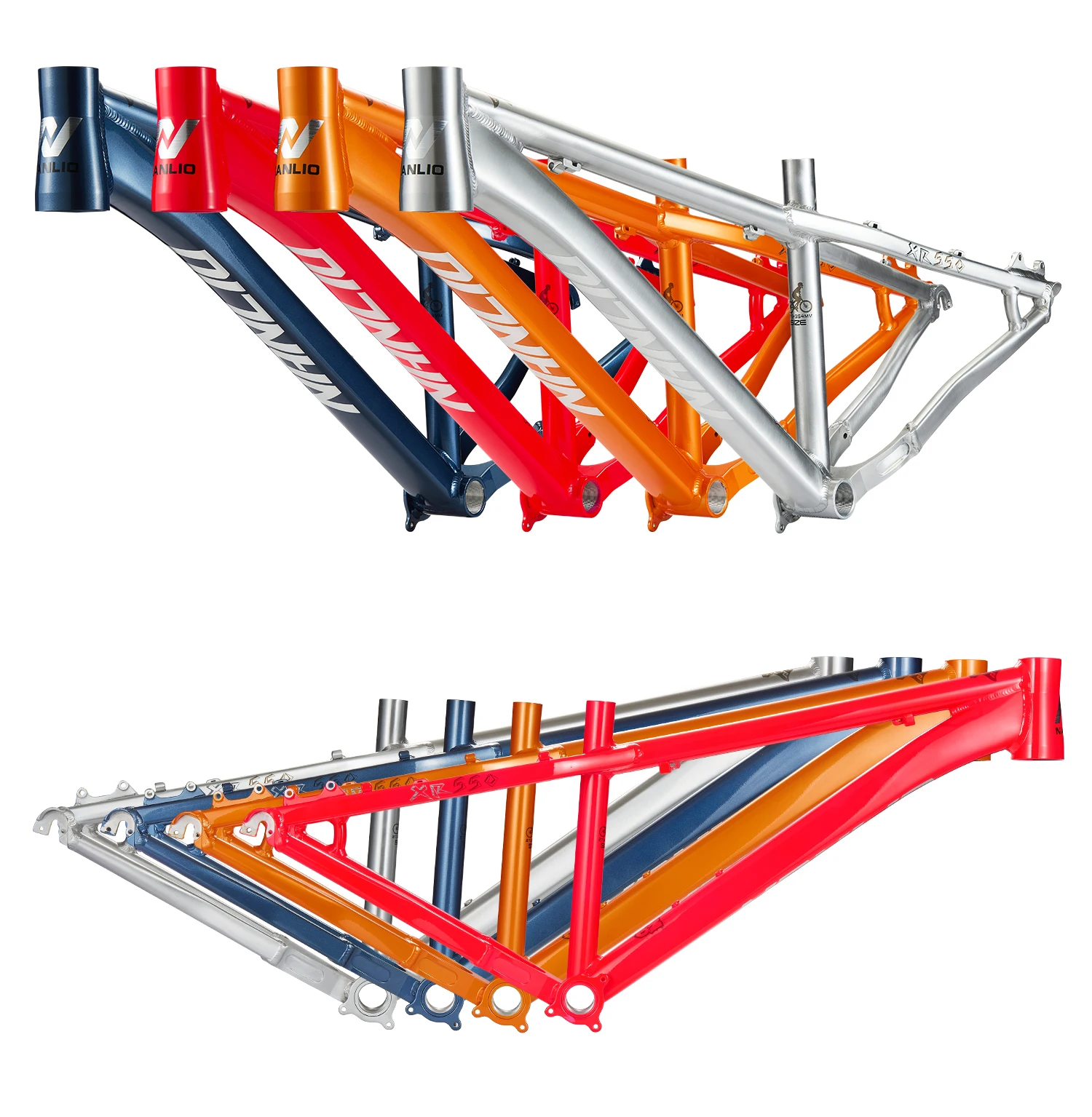 NANLIO XR550 Dirt Jump Bike Frame 26 27.5 Inch Aluminum Alloy MTB Hardtail Frame QR Pump Track 4X with Seatpost Clamp
