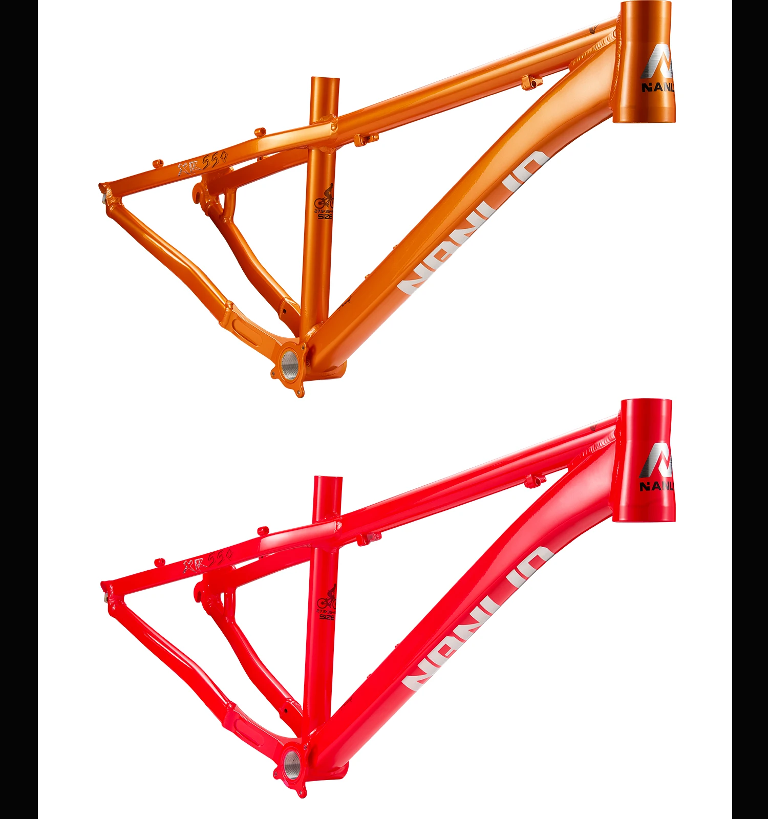 NANLIO XR550 Dirt Jump Bike Frame 26 27.5 Inch Aluminum Alloy MTB Hardtail Frame QR Pump Track 4X with Seatpost Clamp