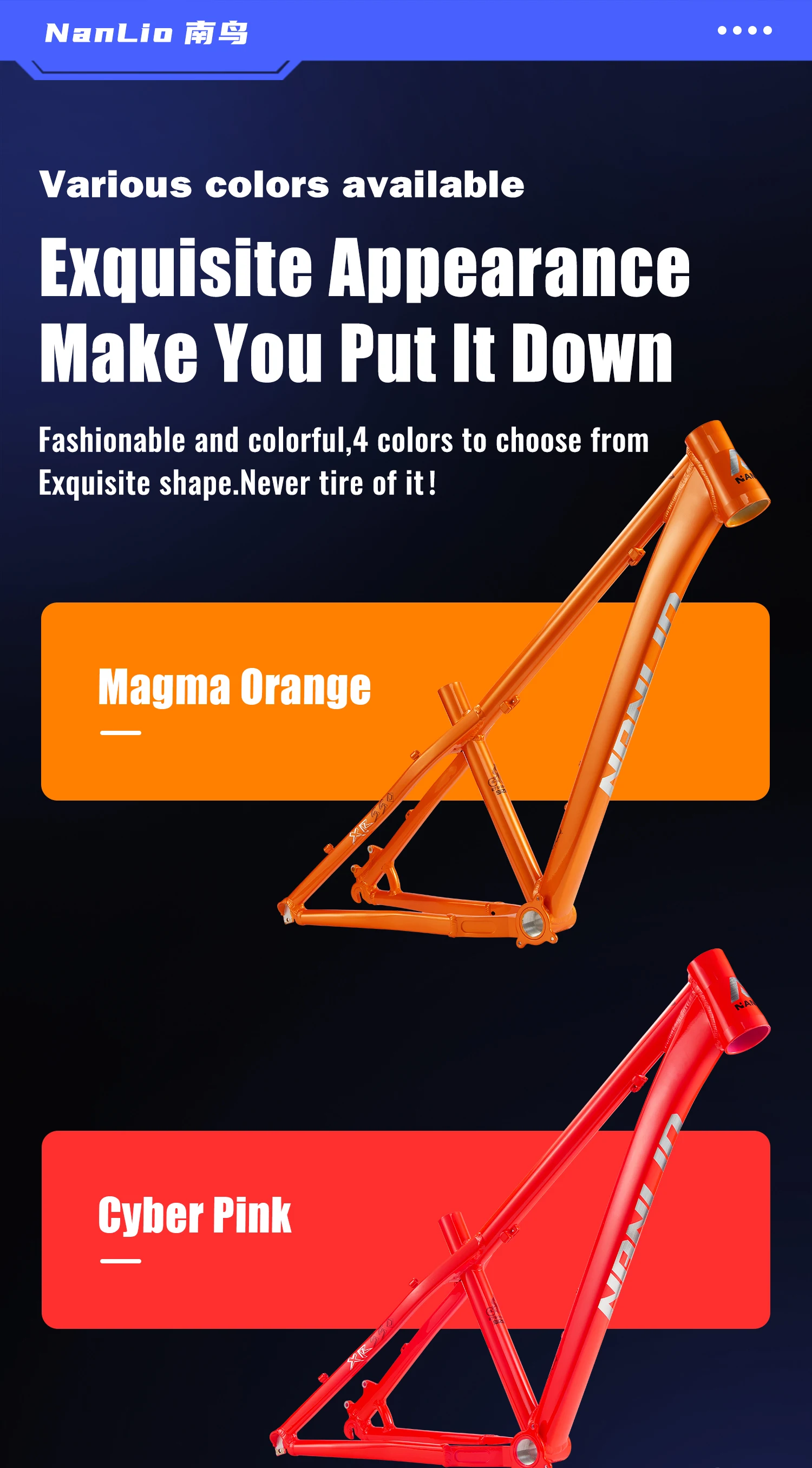 NANLIO XR550 Dirt Jump Bike Frame 26 27.5 Inch Aluminum Alloy MTB Hardtail Frame QR Pump Track 4X with Seatpost Clamp