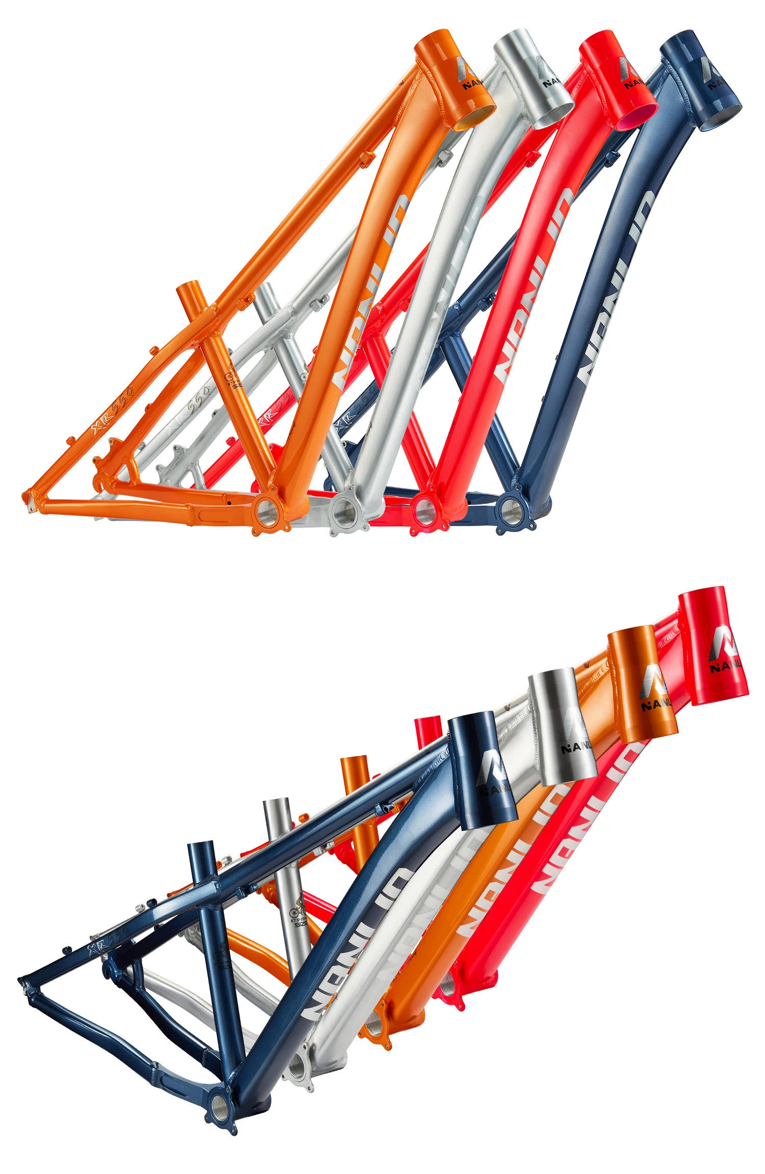 NANLIO XR550 Dirt Jump Bike Frame 26 27.5 Inch Aluminum Alloy MTB Hardtail Frame QR Pump Track 4X with Seatpost Clamp