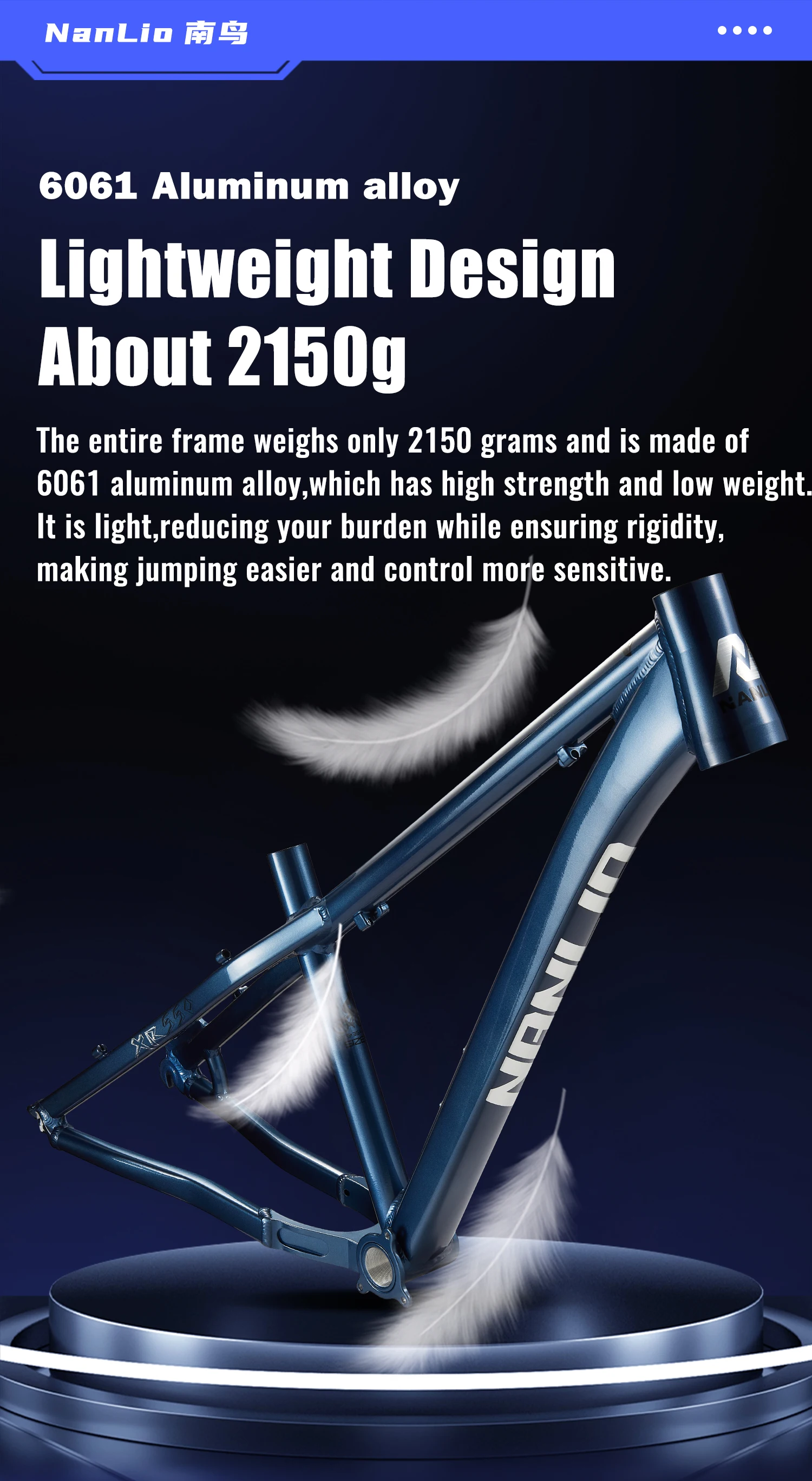 NANLIO XR550 Dirt Jump Bike Frame 26 27.5 Inch Aluminum Alloy MTB Hardtail Frame QR Pump Track 4X with Seatpost Clamp
