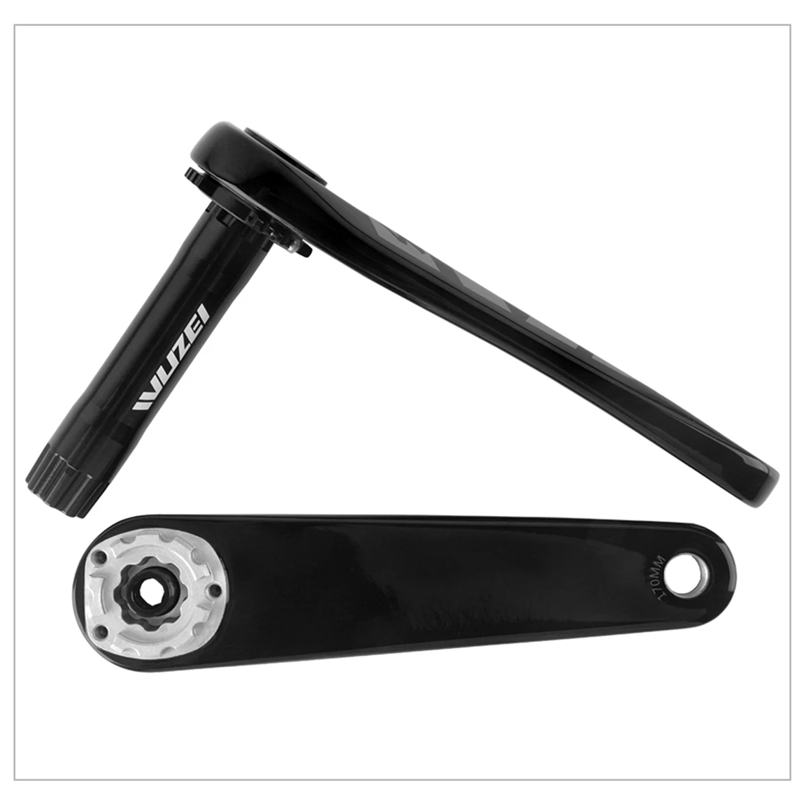 WUZEI 3-Bolt Carbon Fiber Crankset 165 170mm Road Bike Crank 24mm 29mm Ti AL7075 Axle Folding Bicycle Sprocket for SRAM