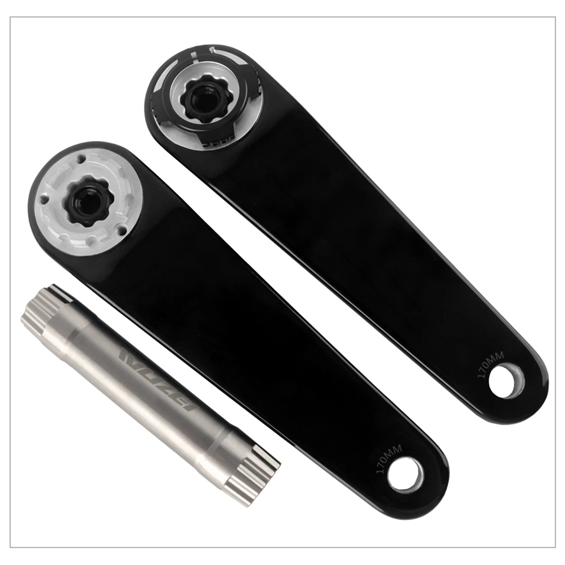 WUZEI 3-Bolt Carbon Fiber Crankset 165 170mm Road Bike Crank 24mm 29mm Ti AL7075 Axle Folding Bicycle Sprocket for SRAM