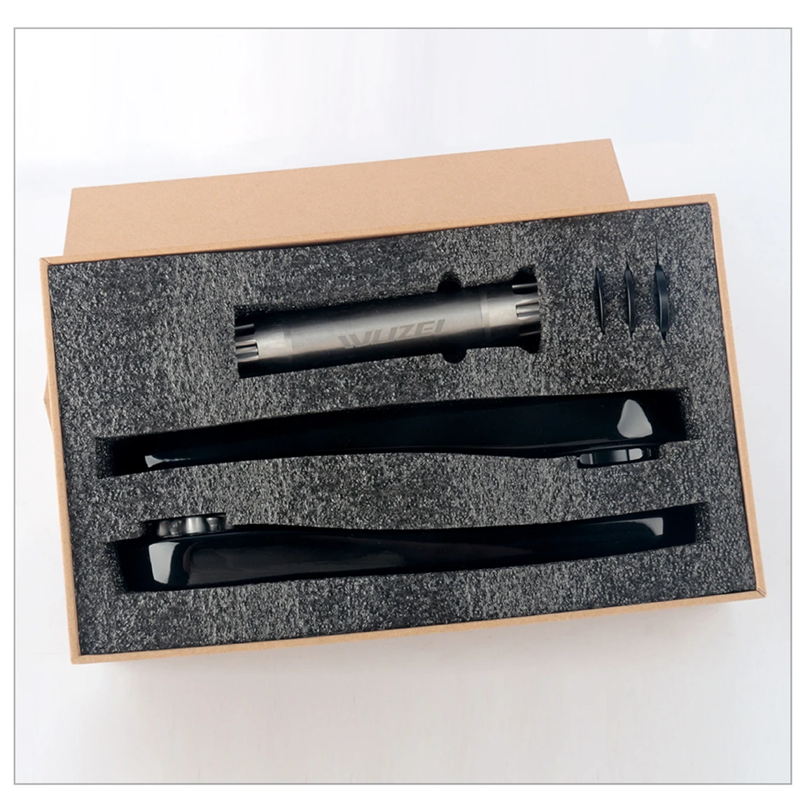 WUZEI 3-Bolt Carbon Fiber Crankset 165 170mm Road Bike Crank 24mm 29mm Ti AL7075 Axle Folding Bicycle Sprocket for SRAM