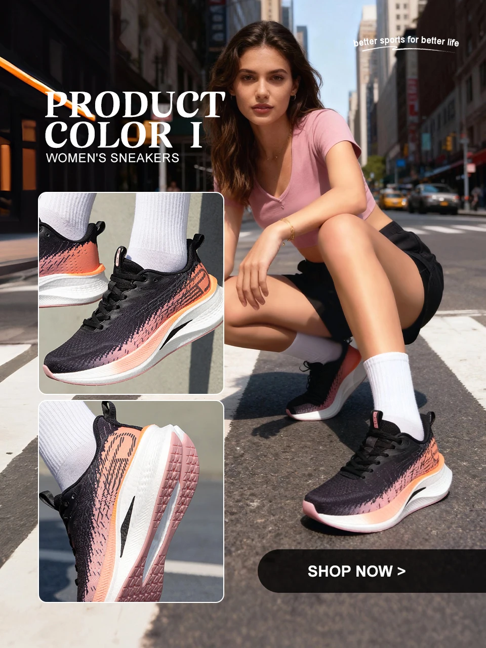 Baasploa Women Professional Carbon Plate Running Shoes Lightweight Breathable Sport Shoes Female Comfort Marathon Sneakers