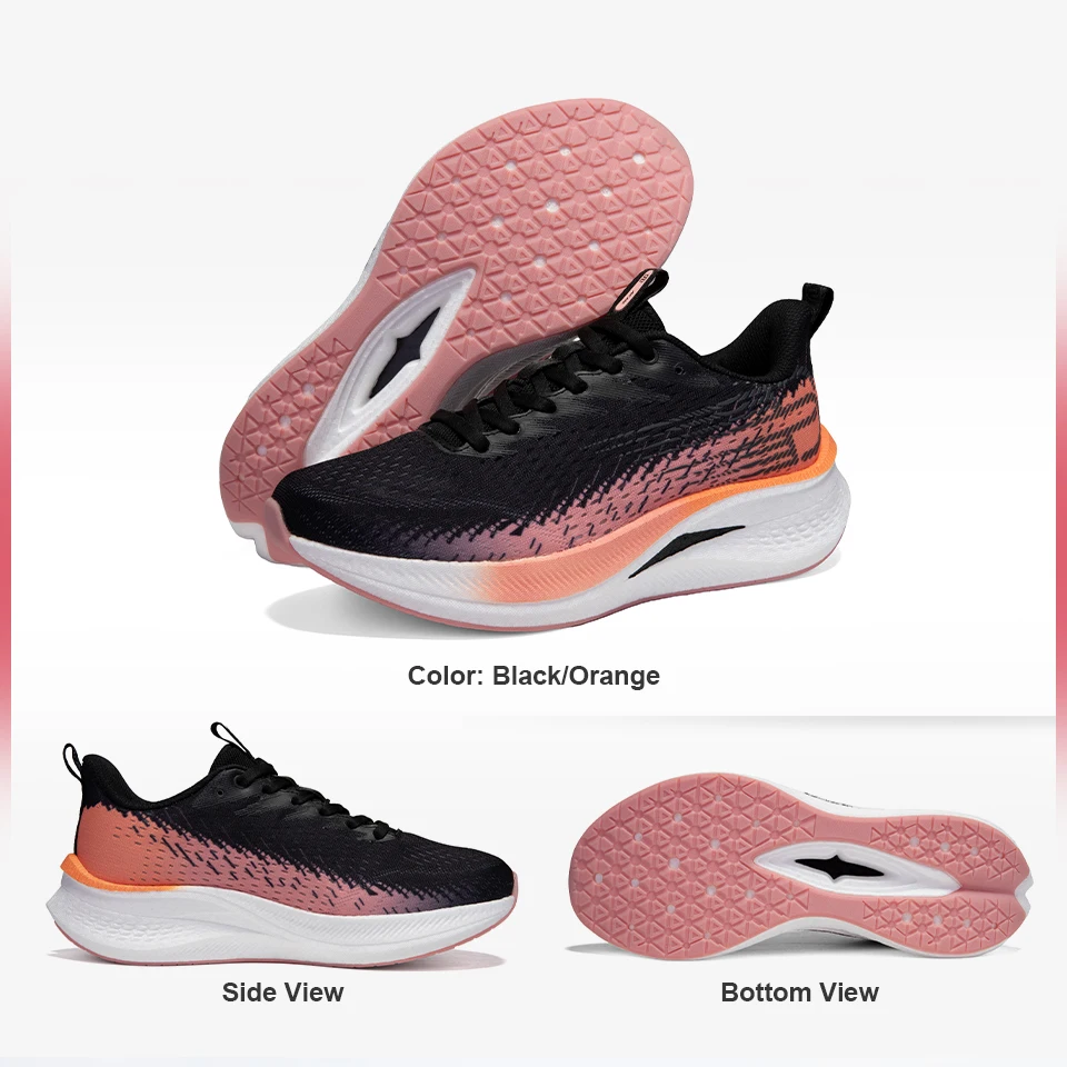 Baasploa Women Professional Carbon Plate Running Shoes Lightweight Breathable Sport Shoes Female Comfort Marathon Sneakers