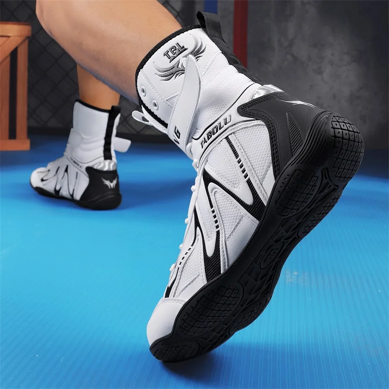 Boxing Shoes Fighting Training Professional Breathable Fighting Boxing Wrestling Squats Competition Sneakers Wrestling Shoes Man