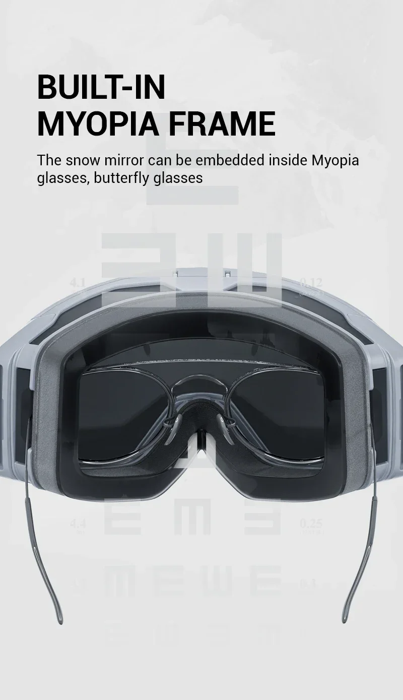 Kapvoe Ski Goggles With Yellow Lens and Case Photochromic Set Winter Men Women Magnetic Anti-Fog Snowboard Goggles Adults