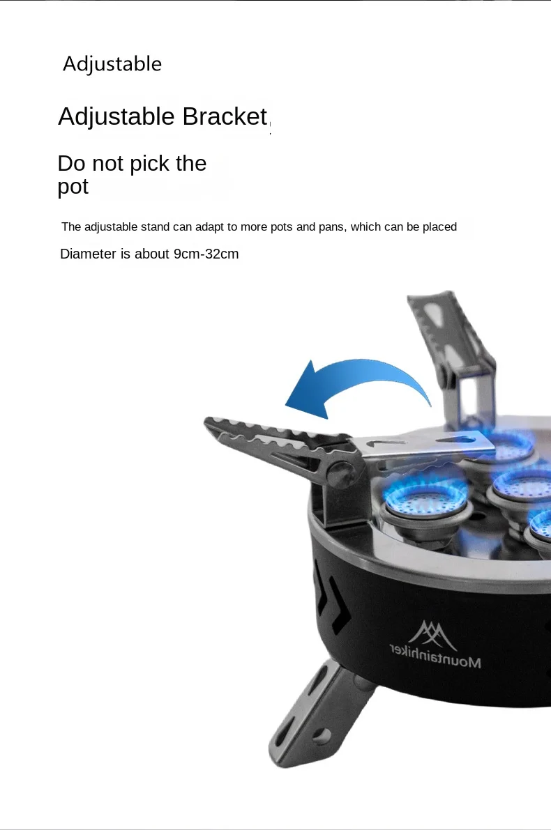 MOUNTAINHIKER Tourist Burner Gas Stove Cookware Portable Furnace Picnic Barbecue Tourism Supplies Outdoor Camping Recreation