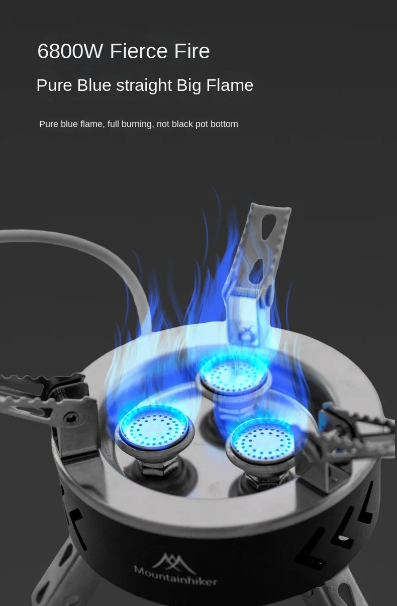 MOUNTAINHIKER Tourist Burner Gas Stove Cookware Portable Furnace Picnic Barbecue Tourism Supplies Outdoor Camping Recreation