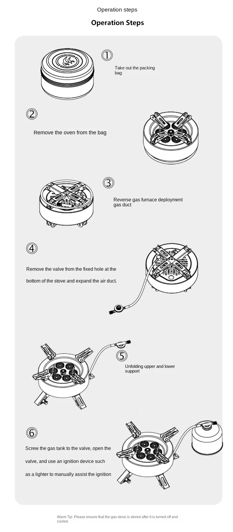 MOUNTAINHIKER Tourist Burner Gas Stove Cookware Portable Furnace Picnic Barbecue Tourism Supplies Outdoor Camping Recreation