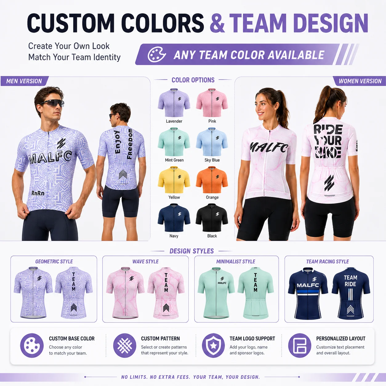Custom Cycling Jersey Men Women Personalized Bike Shirt Team Bicycle Clothing Road Cycling Top with Logo N