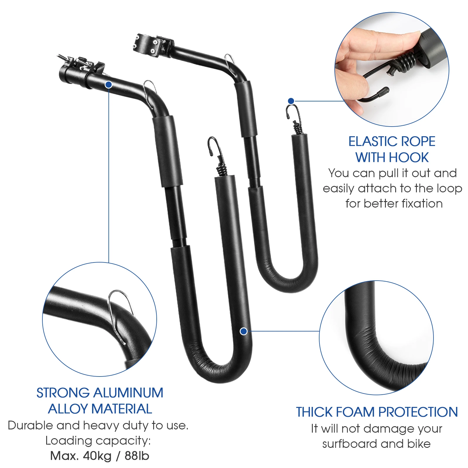 CZ IN Stock Surfboard Bicycle Surfboard Rack Bike Surfing Board Carrier Surfboard Holder Mount Bracket New Side Kiteboard Holder