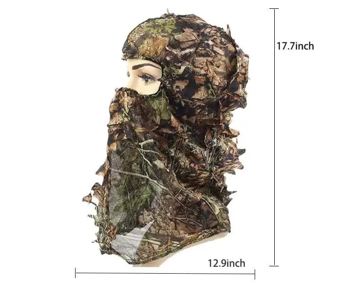 Breathable Camouflage Hunting Suit for Men Woman Lightweight and Hooded Wild Leafy Design woodland hunter ghillie suit  6 in 1