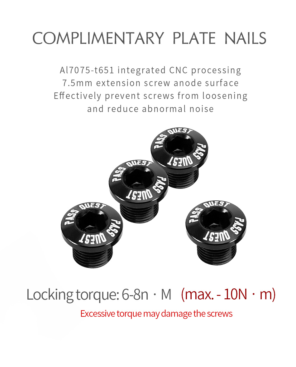 PASS QUEST F110BCD Round Road Bike Narrow and Wide Sprocket 36T-52T Suitable for FSA Gossamer Sprocket Bicycle Parts