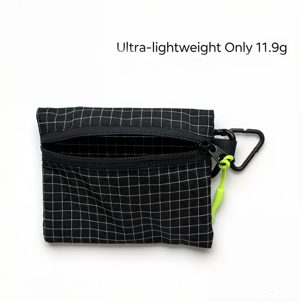 Mini Waterproof Pouch Ultralight 11.9g Travel Wallet Organizer Bag with Carabiner For Essentials StoragePouch