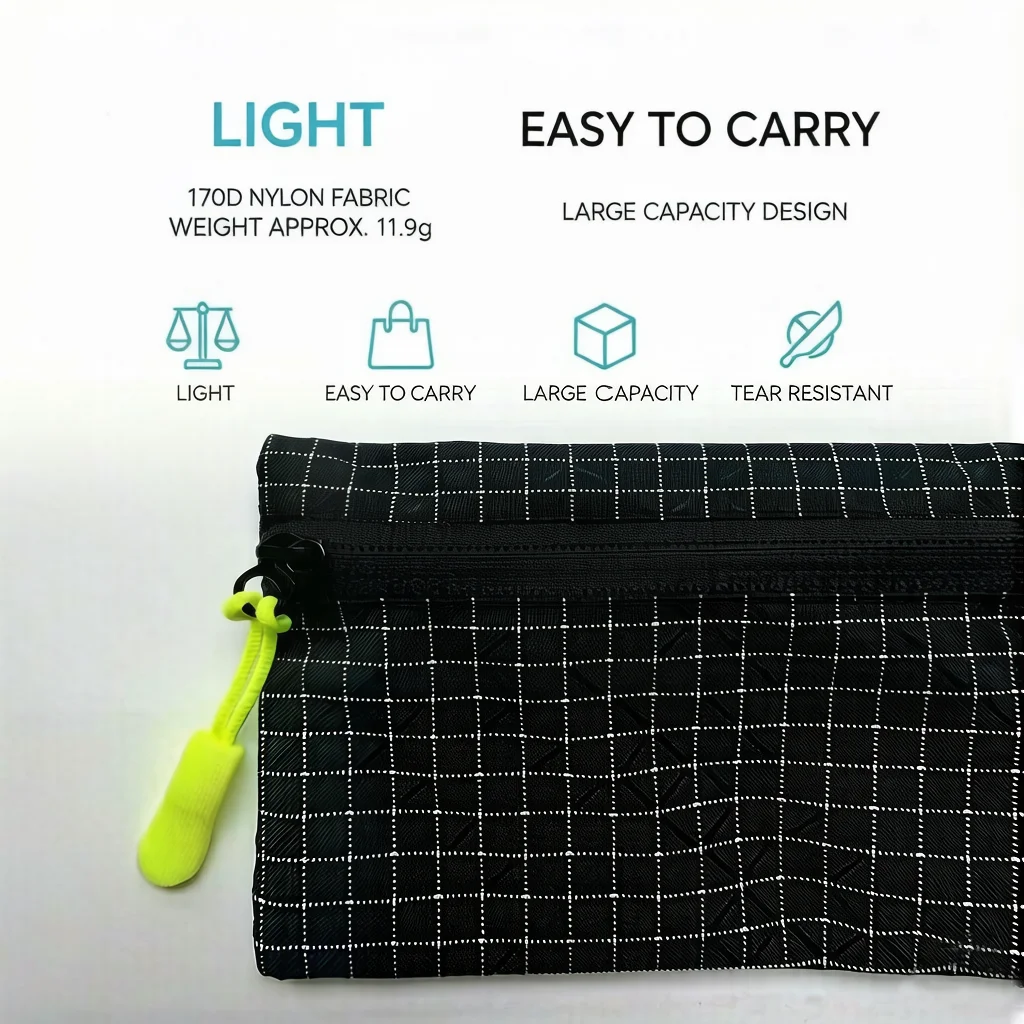 Mini Waterproof Pouch Ultralight 11.9g Travel Wallet Organizer Bag with Carabiner For Essentials StoragePouch